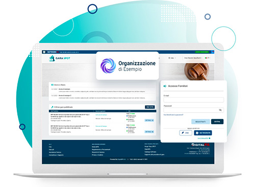 Mockup piattaforma Gara SPOT per la gestione una tantum delle procedure di gara